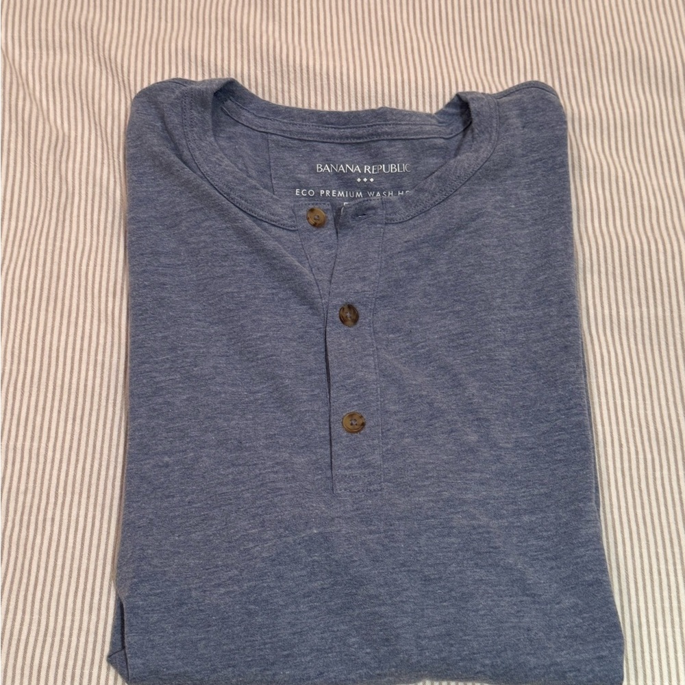 Banana Republic Heather Blue Casual Shirt